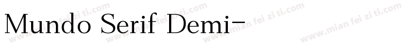 Mundo Serif Demi字体转换